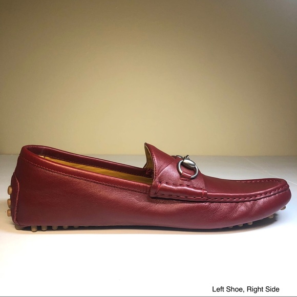 Gucci Red Leather Loafers - Picture 4 of 9